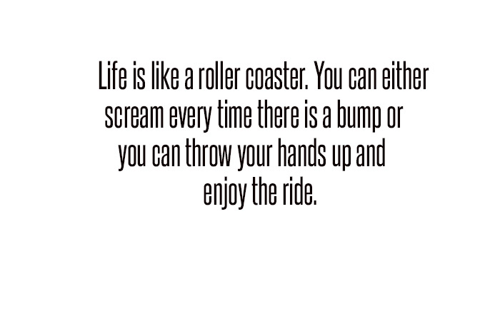 life is like a roller coster